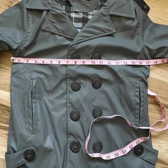 Western Chief Trench Raincoat Grey with Flannel Lining Vented Armpit Siz… - Picture 14 of 14